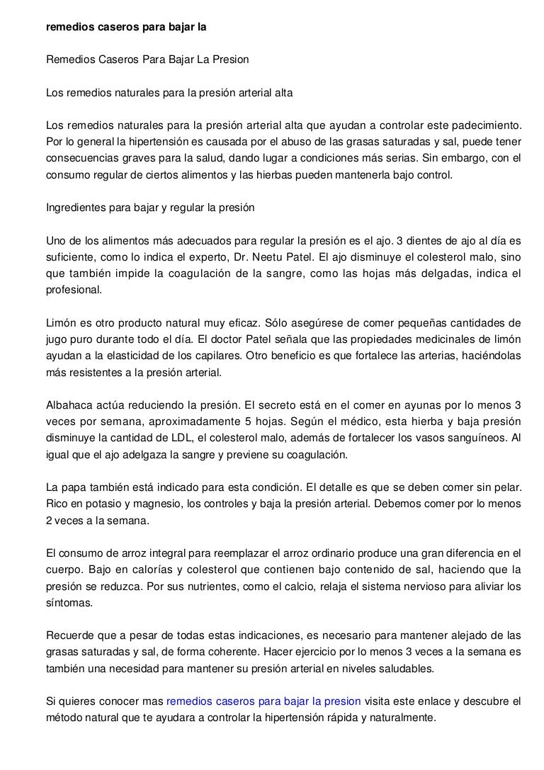 Como bajar el potasio con remedios caseros